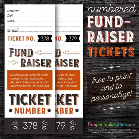 sell fundraiser tickets online